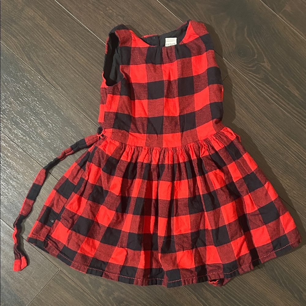 Carter's Red and Black Checkered Kids Dress